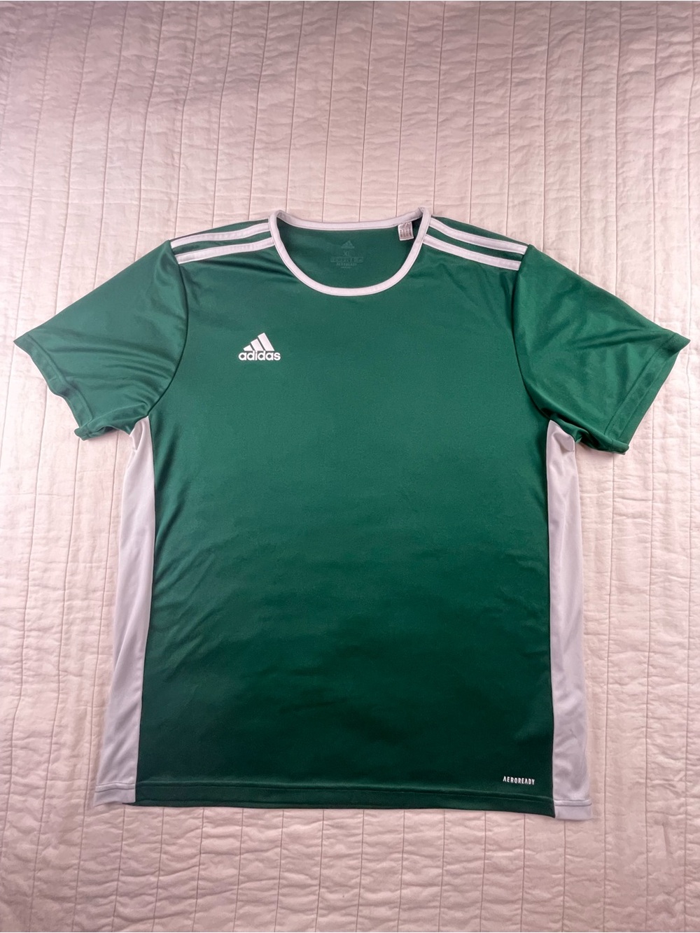 Adidas Aeroready Athletic Short Sleeve Shirt Green Soccer Jersey XL